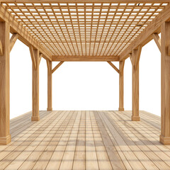 Wooden Pergola Design  Architecture on transparent background
