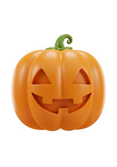 Fototapeta premium 3D Render of Halloween Pumpkin Jack O Lantern Decoration on Transparent