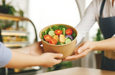 Healthy Salad Bowl Takeaway – Fresh Vegetable Delivery in Eco-Friendly Packaging