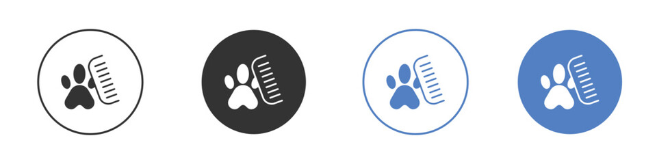 Pet grooming icon symbol set. vector graphic design