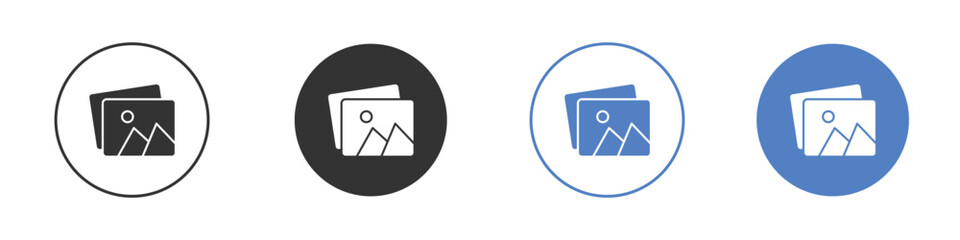 Picture icon symbol set. vector graphic design
