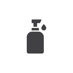 Fototapeta premium Hand sanitizer pump solid icon