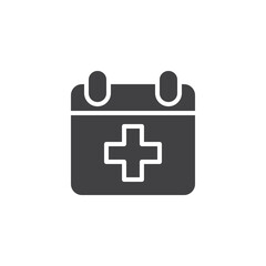 Obraz premium Medical kit box solid glyph icon