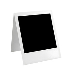 Blank polaroid photo frame isolated on transparent background