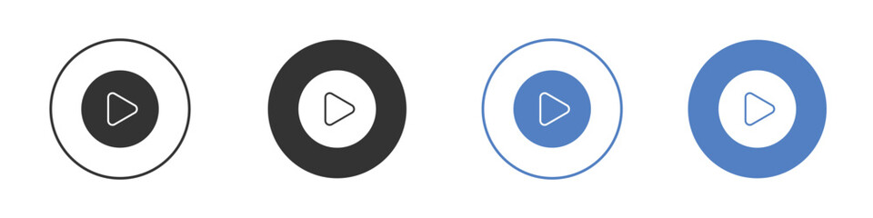 Play icon vector, Symbol, logo illustrations