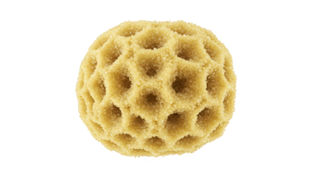 3D Sphere Honeycomb Structure Seamless Pattern Yellow Transparent Background