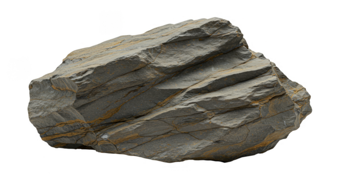 3d Rock Stone Mineral Geology Texture Gray Isolated Background Detail