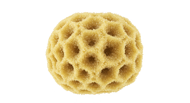 3D Sphere Honeycomb Structure Seamless Pattern Yellow Transparent Background - Powered by Adobe