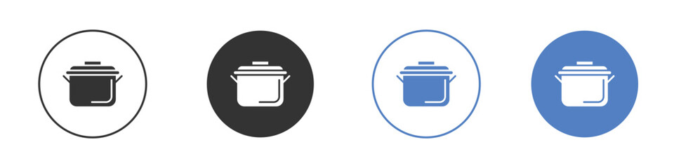 Pot icon symbol set. vector graphic design