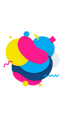 Abstract Background Illustration with Colorful Geometric Shapes and Vibrant