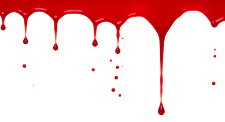 Abstract Dripping Red Paint Blood Liquid Drop Transparent Background