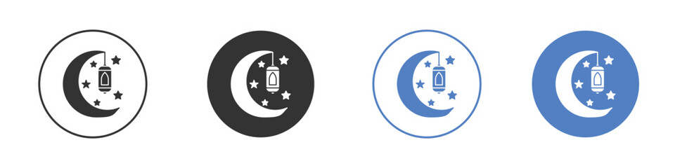 Ramadan Month icon symbol set. vector graphic design