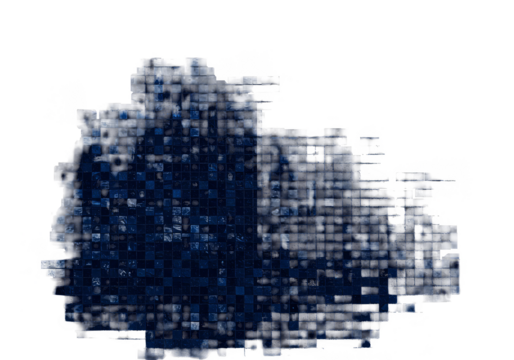 Abstract Geometric Texture with Mosaic Tiles Blue Background Design