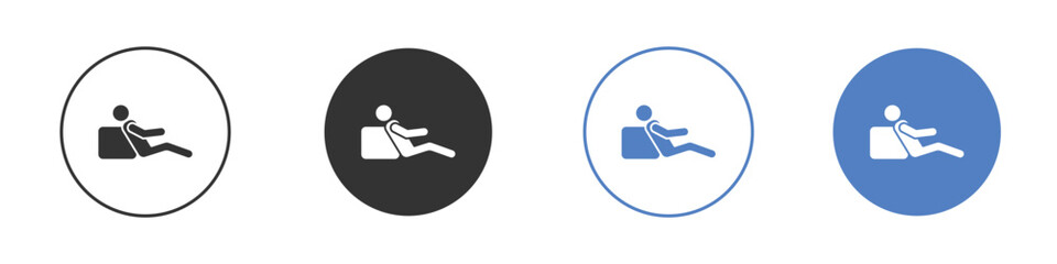 Resting icon symbol set. vector graphic design