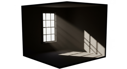 Abstract Room Window Light and Shadow Interior Architecture Background