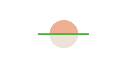 Abstract Sphere with Ring Illustration in Pink Orange and Green Hues