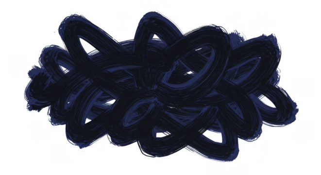 Abstract Shape Line Design Curve Art Dark Blue Transparent PNG