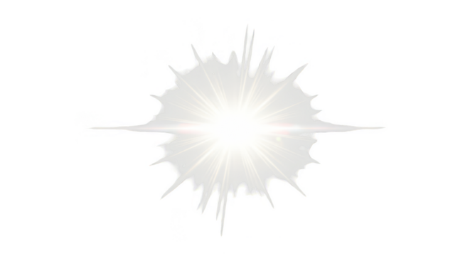 Abstract Splash Light Effect Transparent Background Shiny Burst Element