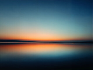 Minimalist ocean view under twilight tones