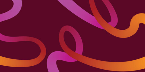 Abstract Wavy Ribbon Loop with Fluid Motion