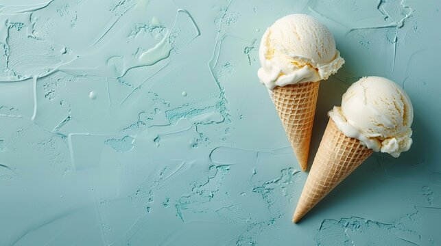 Closeup ice cream swirl detail captured with modern aesthetic styling