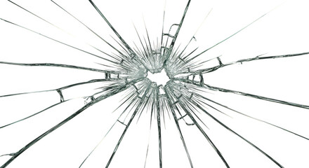Obraz premium Broken Glass Transparent Shattered Destruction, Perfect for Overlay Effects