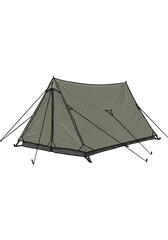 Camping Tent Illustration Portable Shelter for Outdoor Activity and Travel