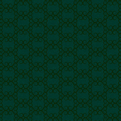 Green Spring Flow Design Seamless Pattern with Ornamental Swirl.