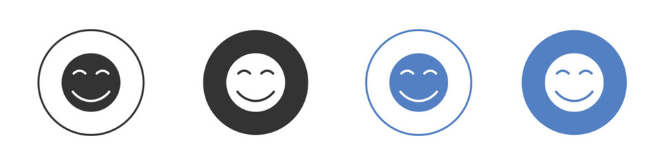 Smile icon symbol set. vector graphic design