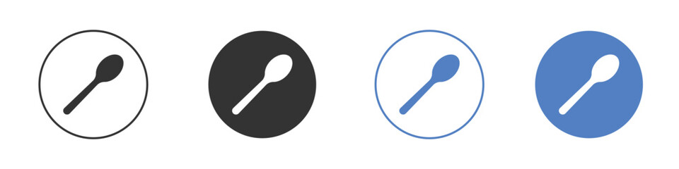 Spoon icon symbol set. vector graphic design