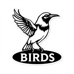 Set of Colorful Cartoon Bird Mascot Illustrations on Branch &ndash; Vector Style