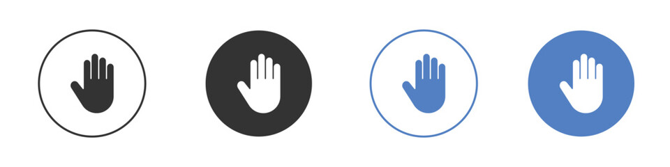 Stop icon vector, Symbol, logo illustrations