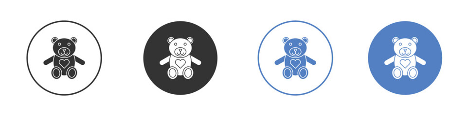 Teddy bear icon symbol set. vector graphic design