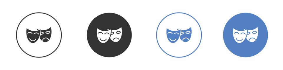 Theater masks icon vector, Symbol, logo illustrations