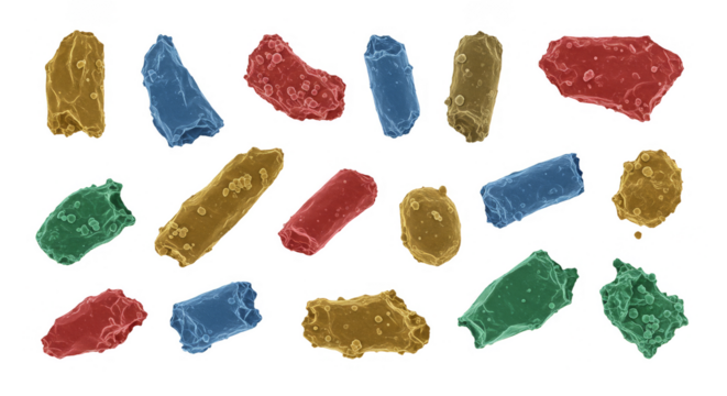 Colorful Abstract Shapes With Black Background Illustration Art Design