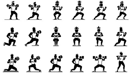 筋トレシルエットコレクション｜Workout Training Silhouette Collection