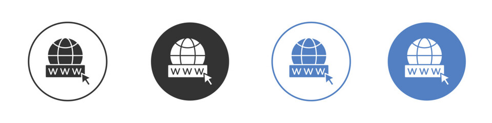 Obraz premium Website globe icon vector, Symbol, logo illustrations