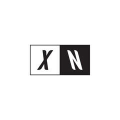 XN Alphabet Unique Simple Bold Initial Alphabet Vector Monogram Logo Design