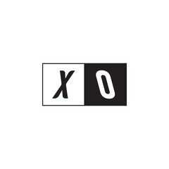 XO Alphabet Unique Simple Bold Initial Alphabet Vector Monogram Logo Design