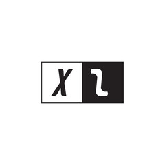 XZ Alphabet Unique Simple Bold Initial Alphabet Vector Monogram Logo Design