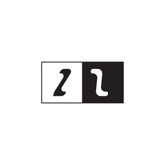 ZZ Alphabet Unique Simple Bold Initial Alphabet Vector Monogram Logo Design