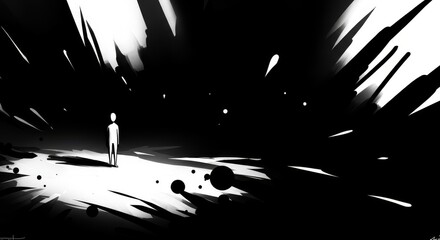 dark depression emotional background