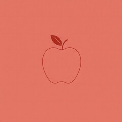 Fototapeta premium red apple on a wooden background