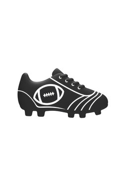 black football cleat with white accents clip art preview