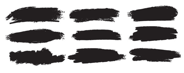 Black Grunge paint brush strokes background