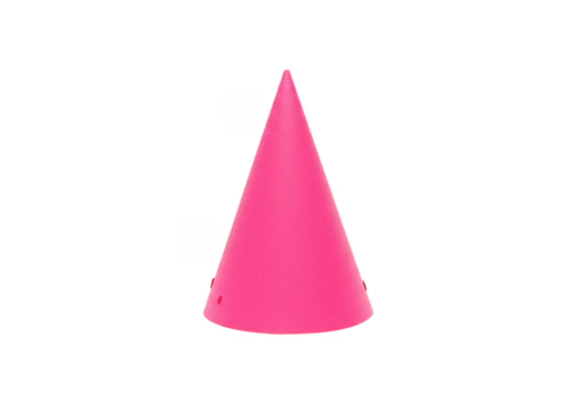 Geometric 3d Illustration Of Pink Cone Shape On Transparent Background