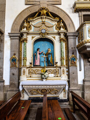 Interior of the church at Santuario de Nossa Senhora da Peneda in northern Portugal