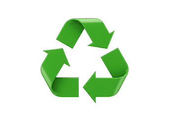 Green Recycle Symbol Arrow Vector Illustration On Transparent Background