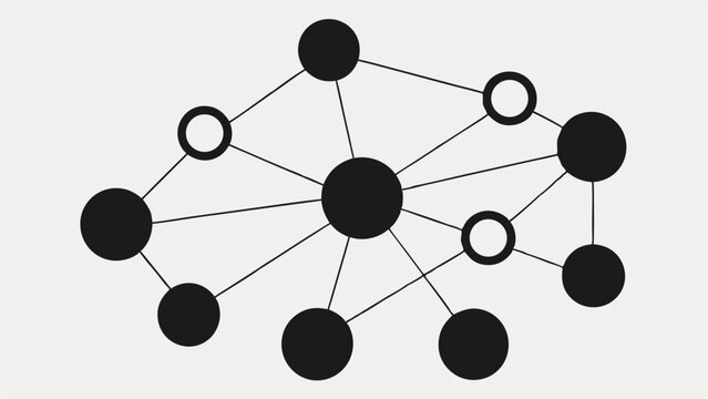 Minimalist network illustration with interconnected nodes on a neutral background