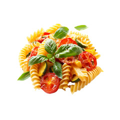 Delicious Fusilli Pasta with Cherry Tomatoes, Zucchini, and Basil